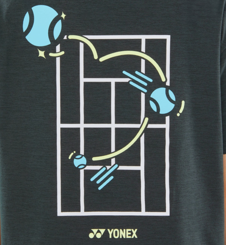 YONEX 25 S/S Unisex Tennis T-Shirts Sportswear Casual Top Khaki Gray 255TS009U - Picture 6 of 9