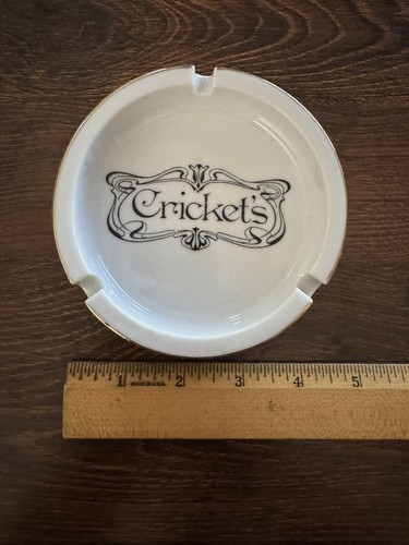 Vintage Cricket's Boston Marketplace White Porcelain Round Ashtray Made in Japan - Picture 3 of 3