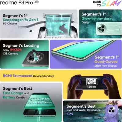 realme P3 Pro 5G Factory Unlocked Dual SIM 12GB RAM 256 GB