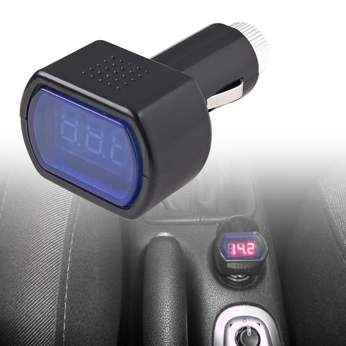 Cigarette Display Led Voltage Meter Red Blue Led Display Led Car