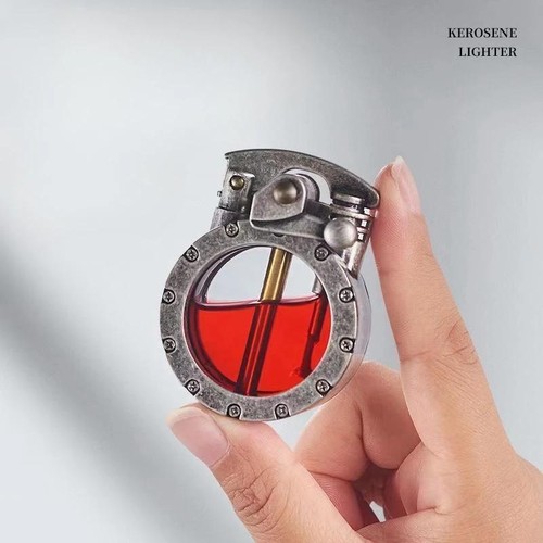 Vintage Trench Feuerzeug 2024 Neu Retro Transparent Petroleum Wiederverwendbar Winddicht - Bild 5 von 24