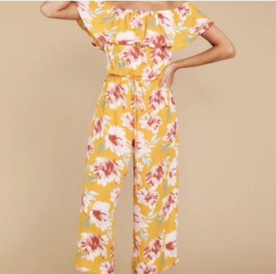 NWT That Certain Thing Jumpsuit In Gold Rush-Large