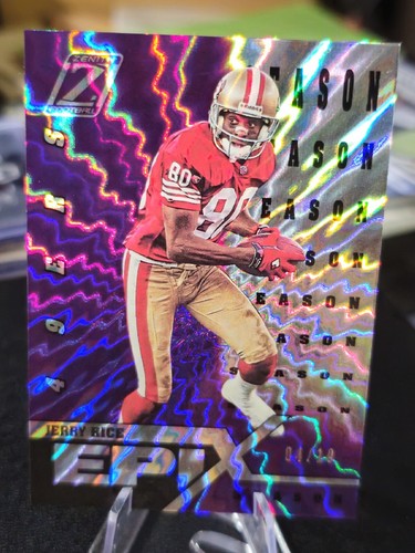 2021 PANINI ZENITH FOOTBALL EPIX PURPLE SEASON #EP-9 Jerry Rice #04/10 49ers🔥