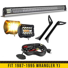 For 1987-95 Jeep Wrangler Yj 52 Inch Led Light Bar Mounting Brackets 4 Pods