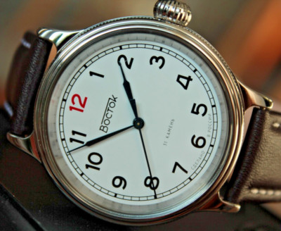 古時計　レトロ Vostok Komandirskie Mechanical Auto Winding Wrist Watch K-43 Retro