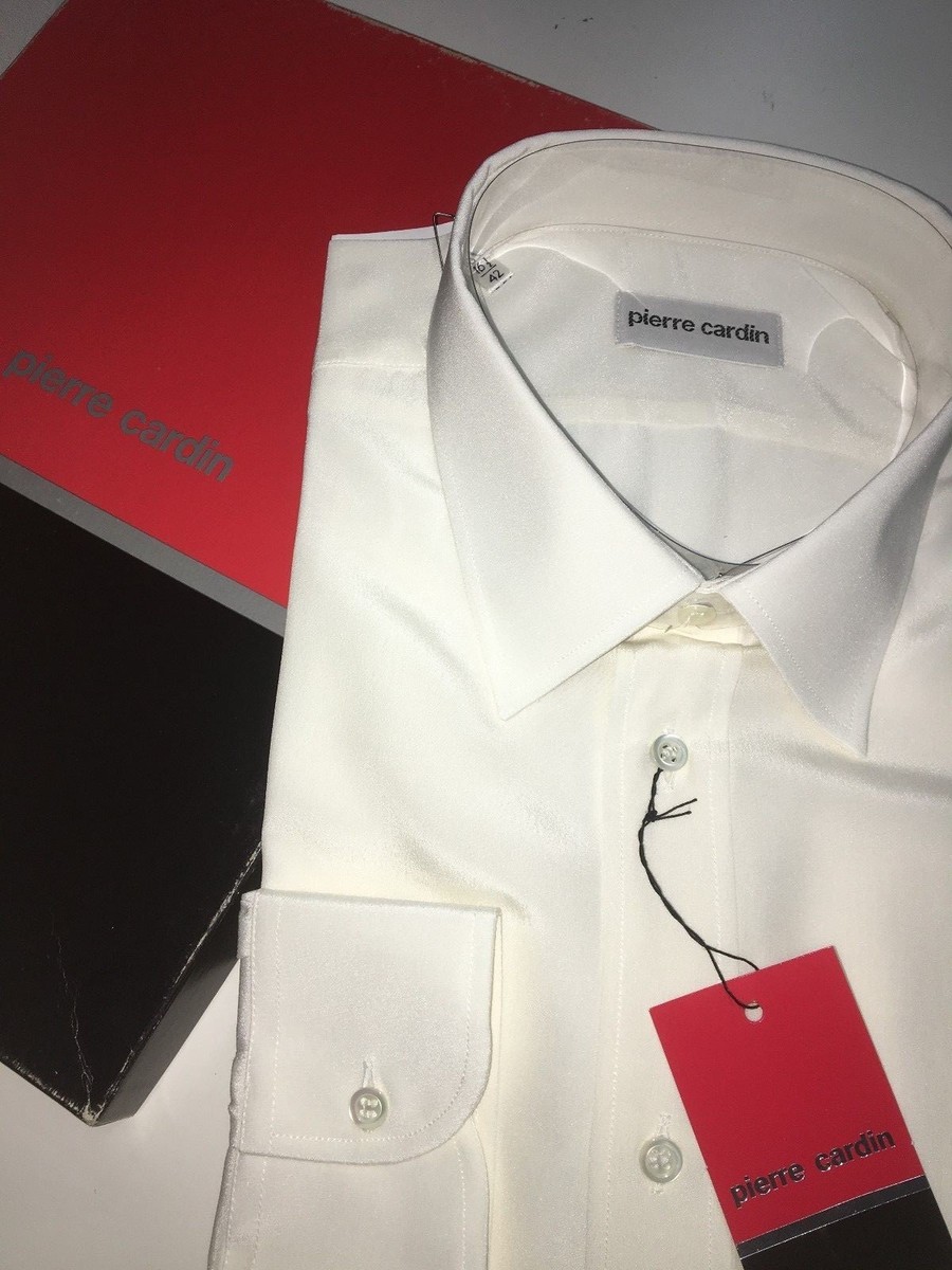 PIERRE CARDIN CAMICIA CERIMONIA T- 42 /L UOMO ELEGANTE SPOSO