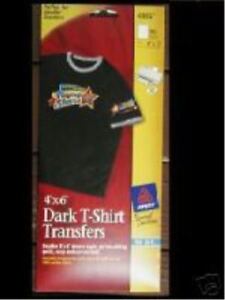 Avery 4385 Dark T Shirt Transfers Iron On Transfers 4 x 6 size 90 SHEETS