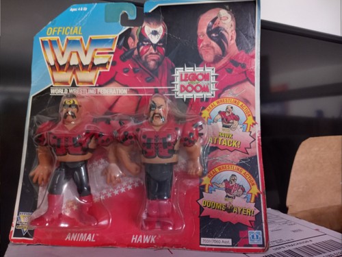 WWF Legion Of Doom Hasbro Hawk and Animal on card!...