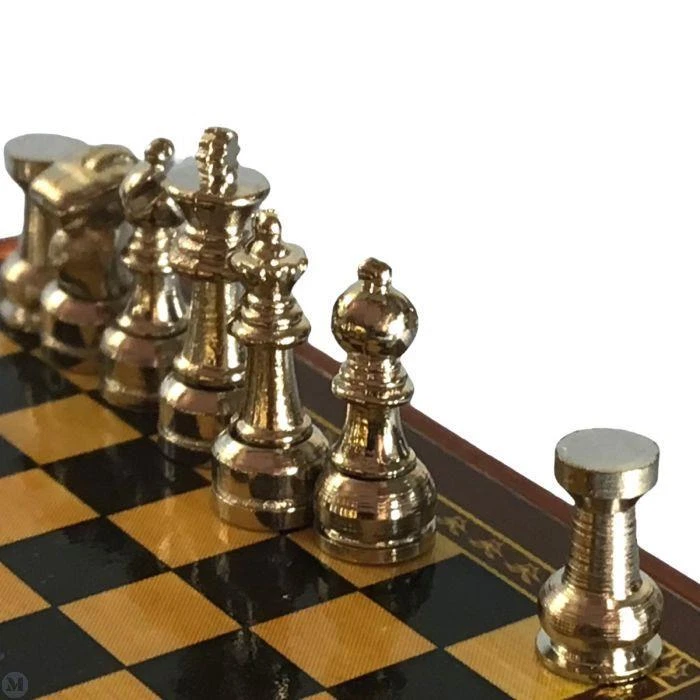 Bambole Casa Noce Scacchi Tavolo Con Set Miniatura Studio Pub Mobili 1:12 Scala - Immagine 4 di 4