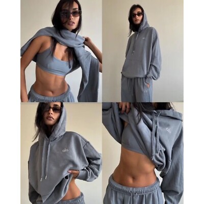 Alo Yoga Accolade Hoodie Steel Grey M | eBay
