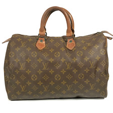 Auth Louis Vuitton Speedy 35 Handbag Monogram Mini Boston M41524