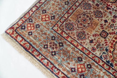 3 x 4 ft Gray Mamluk Afghan Hand Knotted Wool Medallion Small Area Rug - Picture 6 of 16