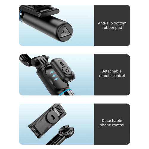 Detachable phone clip remote control selfie stick monopod tripod - Picture 6 of 11