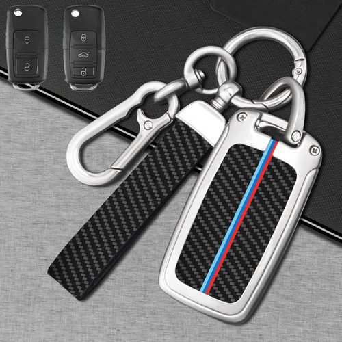 Zinc Alloy Leather TPU Car Key Case Cover For VW Golf Jetta Passat Beetle Tiguan - Picture 7 of 13