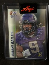 2024 Leaf Pro Set SILVER Pre-Production Proof EMANI BAILEY Football 1/1