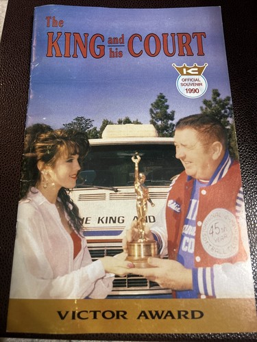 1990 King And His Court Softball Program 45th Eddie Feigner Autographs