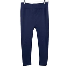 YELETE Womens One Size Ultra Soft High Waisted Leggings Blue Gray 