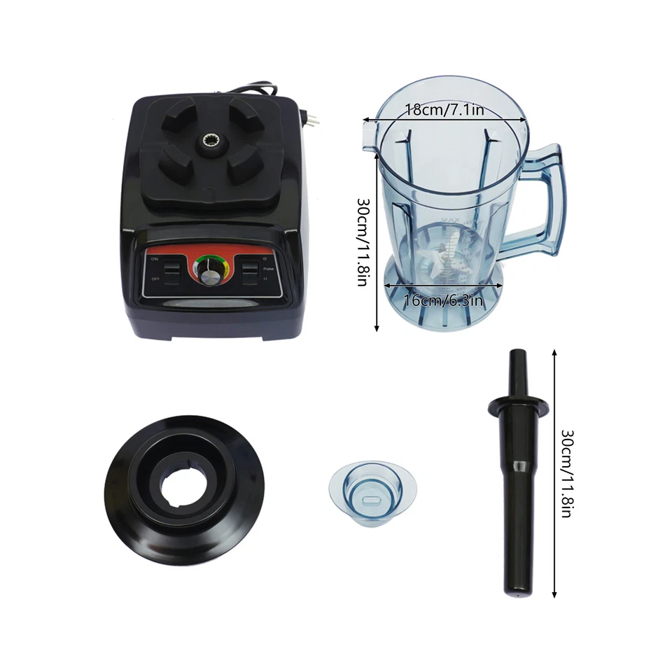 Mezclador comercial de alta resistencia de 3,3 HP 2800W exprimidor eléctrico proceso de alimentos Foto 4 de 4