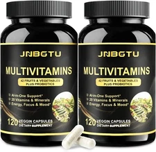 jnbgtu multivitamins 240 capsules vegan dietary supplement probiotics -DD