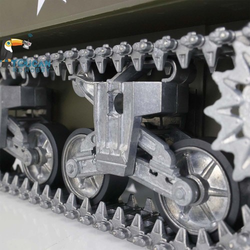 HL 1/16 Customized 7.0 M4A3 Sherman RC Tank 3898 Barrel Recoil 360° Metall - Bild 12 von 12