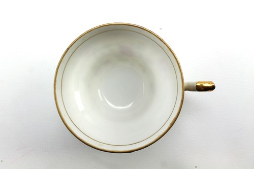 Vintage Lefton China Pink Rose Chintz Gold Band Teacup & Saucer 662R - Picture 8 of 9