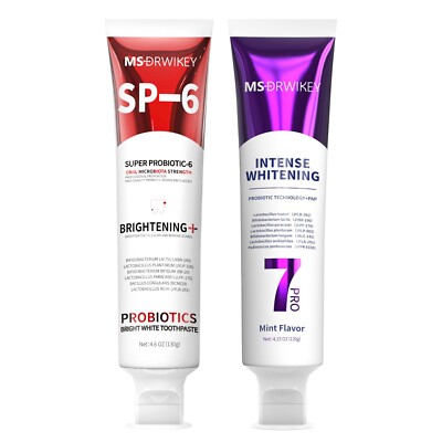 MSDRWIKEY SP-6 Whitening Toothpaste & 7-Pro Whitening Toothpaste   2-Packs