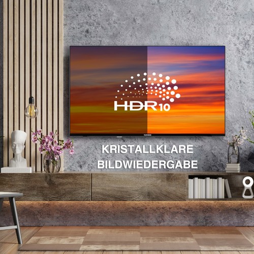 Telefunken 40 Zoll Fernseher Smart TV Full HD HDR Triple-Tuner 6 Monate HD+ wei? - Bild 6 von 7