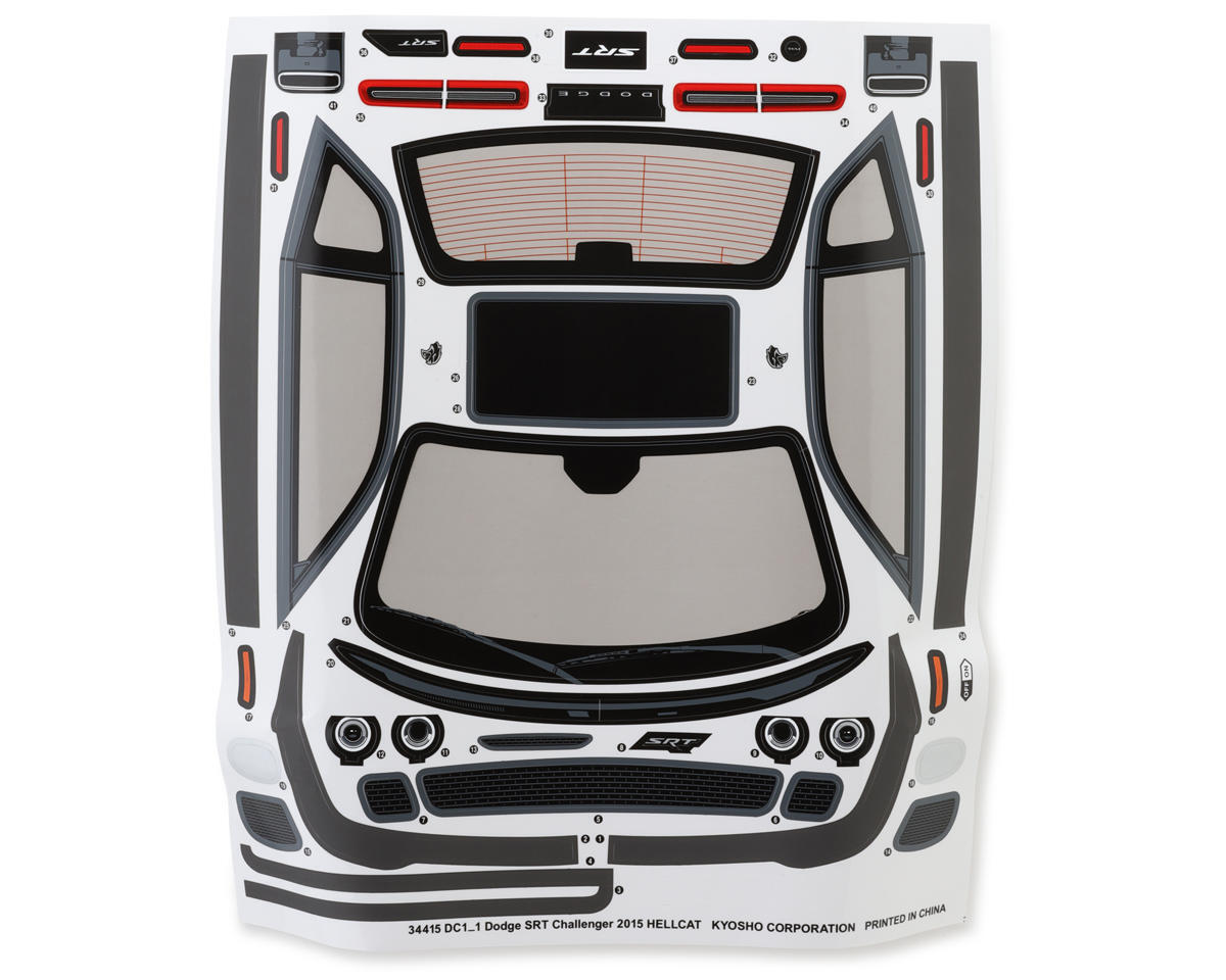 Kyosho Fazer Mk2 FZ02L 1/10 Dodge Challenger Hellcat Body Kyosho Fazer Mk2 FZ02L 1/10 Dodge Challenger Hellcat Body