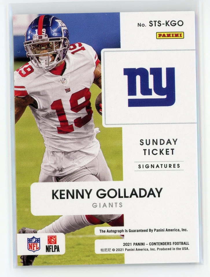 2021 Panini Contenders Kenny Golladay Sunday Ticket Signatures Auto /49 - Image 2 of 2