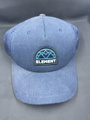 Element Skateboards Trucker Hat Cap Men Snapback Mesh Foam Patch Navy Blue