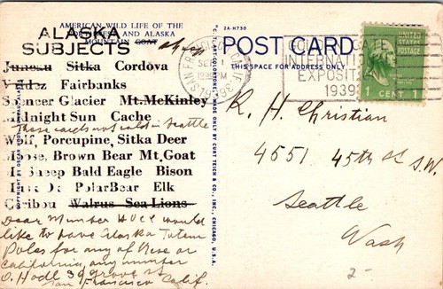 Postcard Mountain Goat Alaska - Picture 2 of 2