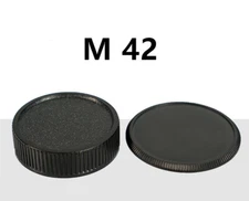 Rear Lens Cover Front Body Cap Set for M42 Camera M42mm*1 Screw Mouth Series ABS
