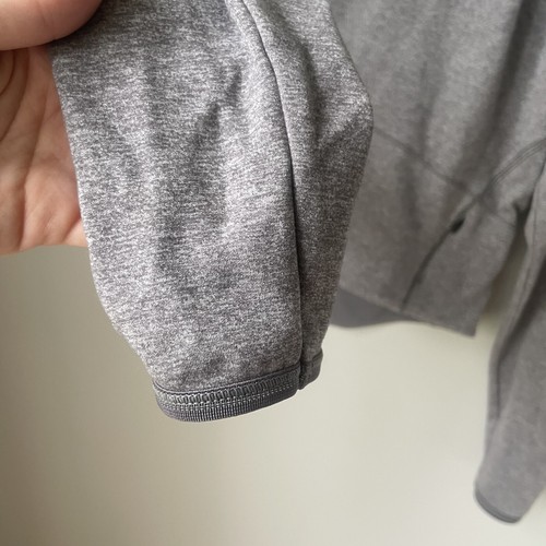 LULULEMON Hill And Valley Mock Neck Cropped Pullover Top Gray Womens Size 8 - Picture 6 of 8