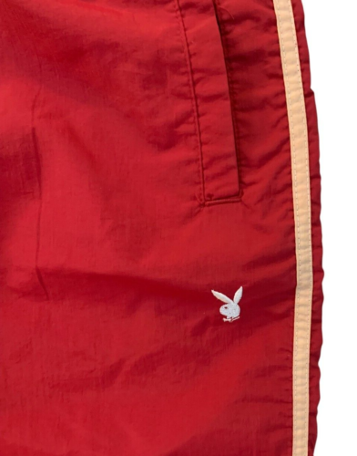 VTG Men's size L Red Playboy Bunny Sweatpant Joggers Drawstring Lightweight Y2K - Picture 6 of 9