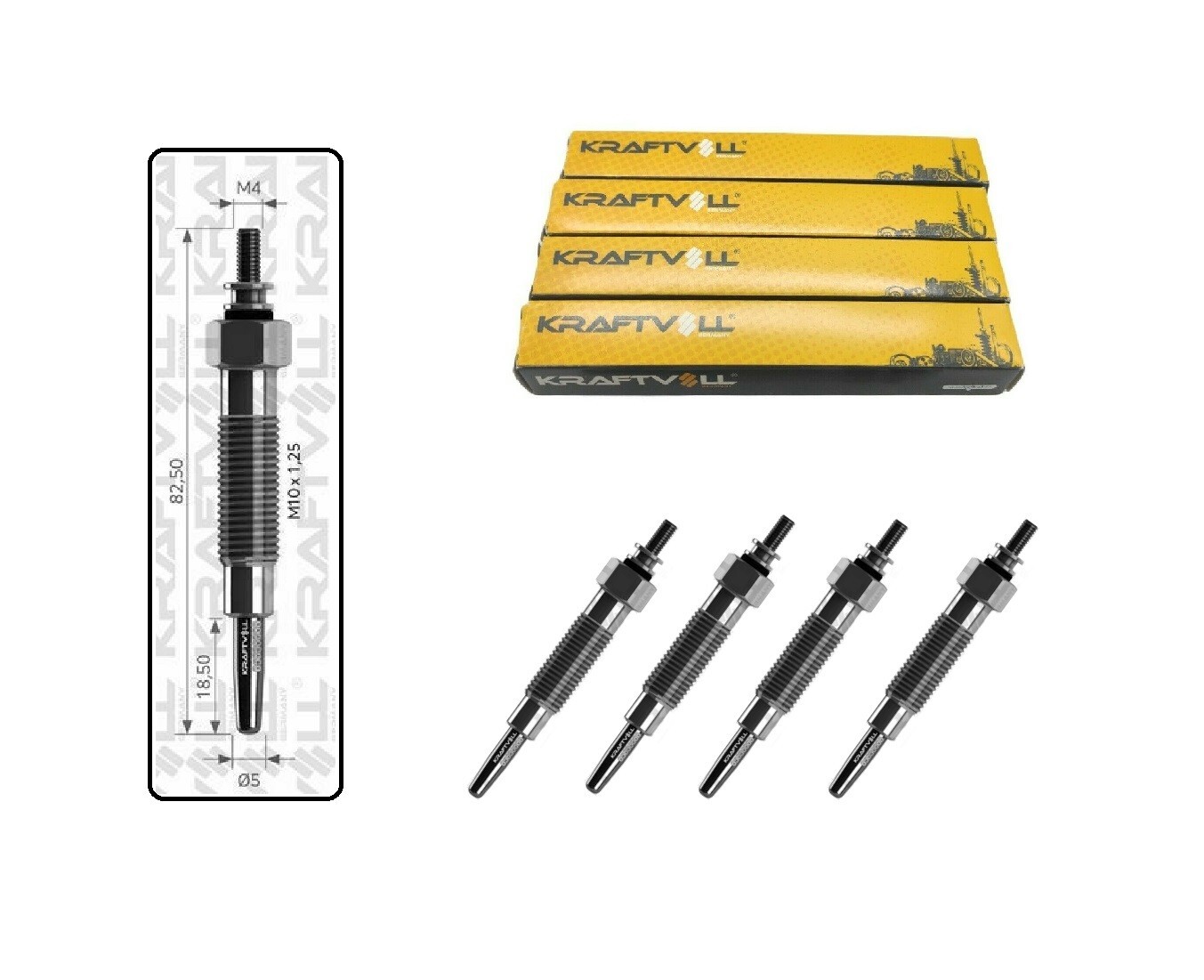 4X Glow Plugs For Mitsubishi L200 L300 L400 Lancer Pajero Galant 2.5 D 1820A023