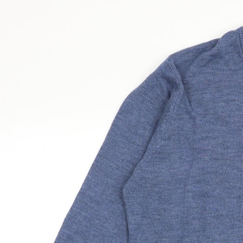 Cotton Blend Traders Mens Blue V-Neck Acrylic Blend Jumper Size M - Picture 3 of 12