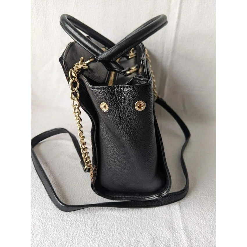 Betsey Johnson бархат блестки леопард сумка сумочка Дамская сумка сменный черный - Изображение 3 из 4