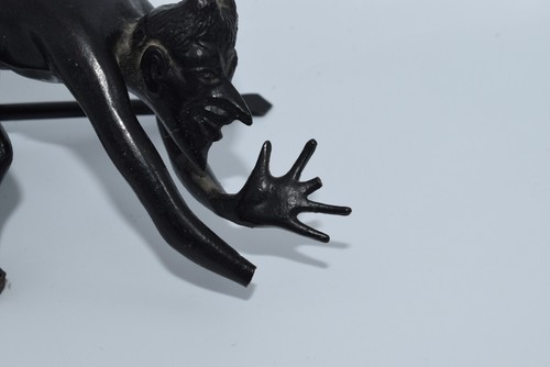 Antique Devil Demon Satan faun skull Nude SATYR figure statue old souvenir vtg - Picture 18 of 24