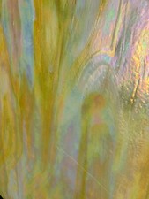 Stained Glass, Yellow with Opal Iridized, Wissmach SHEET