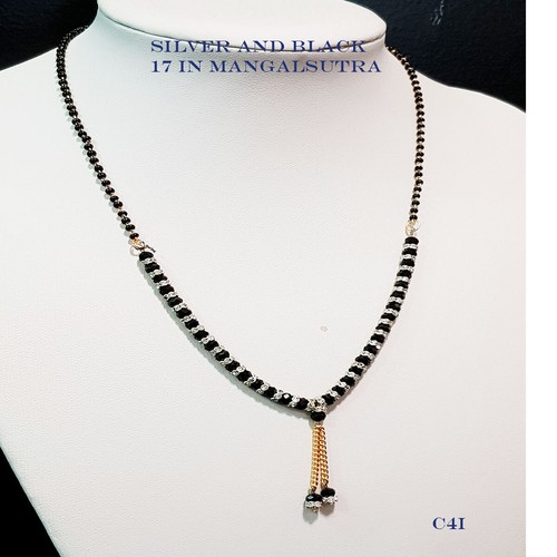 Silver Gold Plated mangalsutra Chain Choker Necklace Heart Pendant  kapa Uk - Picture 3 of 5