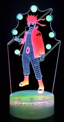LOUHH Lampe Naruto, Veilleuse Naruto- Lampe Naruto LED Smart Remote Control Naruto Lampe 16 Couleurs NoëL Naruto Cadeau Chambre D'Enfant DéCoration