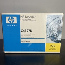 HP 27X Dual Pack Black Toner Cartridges C4127D / C4127X HP LaserJet 4000 / 4050