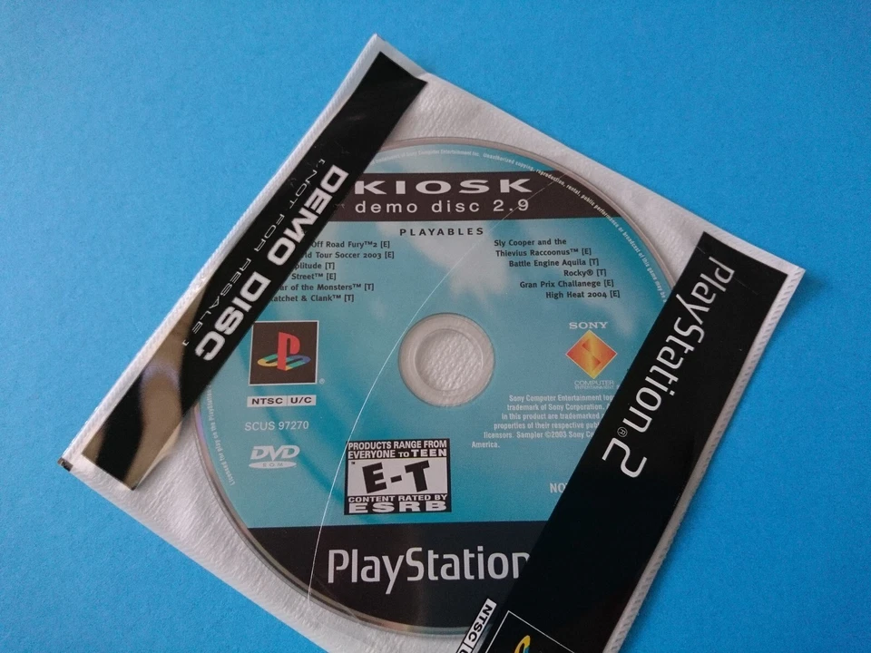 Playstation 2 Kiosk 2.9 DEMO DISC scus-97270 "New & Sealed" NOT FOR RESALE PS2 - Image 4 of 4