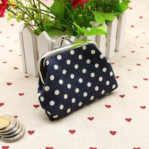 Cute Mini Dot Design Purse Card Change Storage Bag Key Coin Pouch Women Wallet - Picture 7 of 18