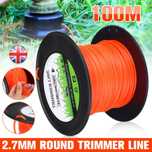 100m x 2.7mm Heavy Duty Orange Nylon Round Trimmer Strimmer Line Cord Rope UK eBay