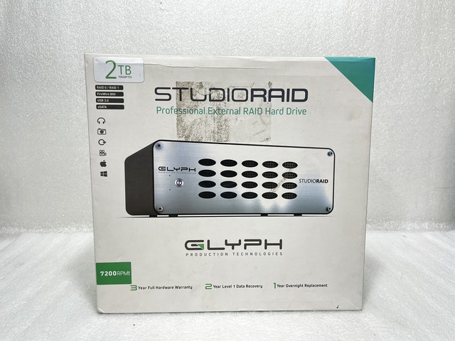 Glyph Technologies StudioRAID 2tb External Hard Drive #sr2000 for sale ...