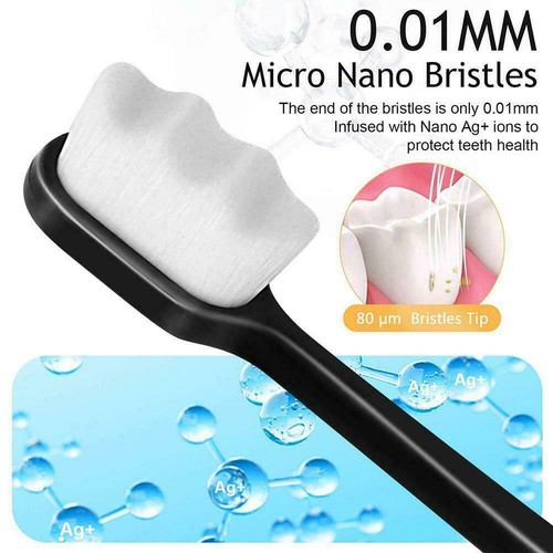 US-4Pcs Extra Soft Micro-Nano Toothbrush For Sensitive Supply Teeth Gums and US - Picture 2 of 12