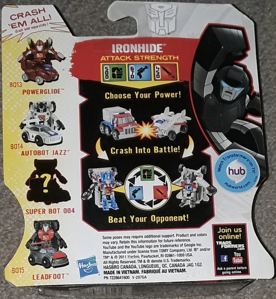 Transformers Bot Shots Ironhide new sealed B012 hasbro - Image 2 of 2