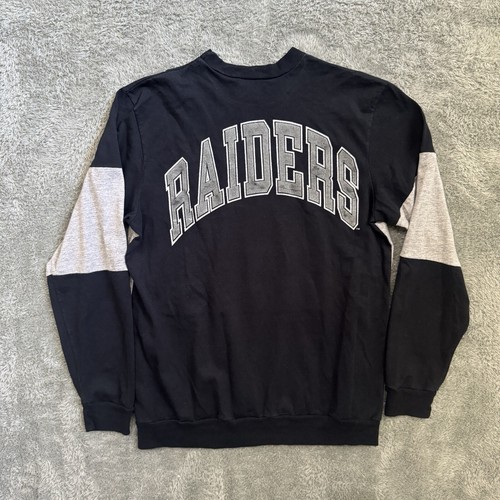Sudadera De Colección Nuez moscada Para Hombres Raiders Spellout Cuello Redondo Hecha en EE. UU. Talla Grande - Imagen 3 de 7