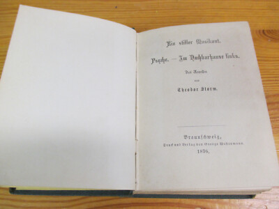 Theodor Storm Ein stiller Musikant Psyche Waldwinkel Pole P., extrem seltene EA